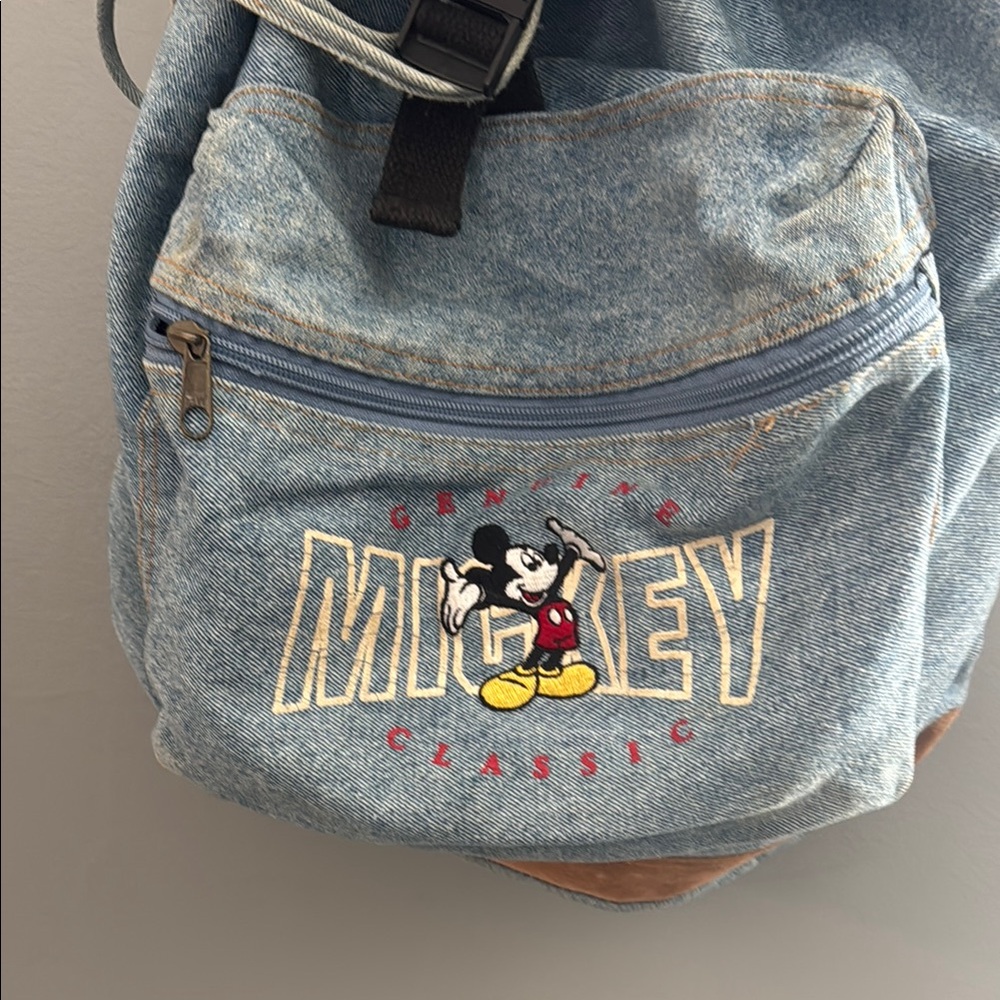 Disney Blue and Brown Backpack with Classic Design - Picture 3 of 12